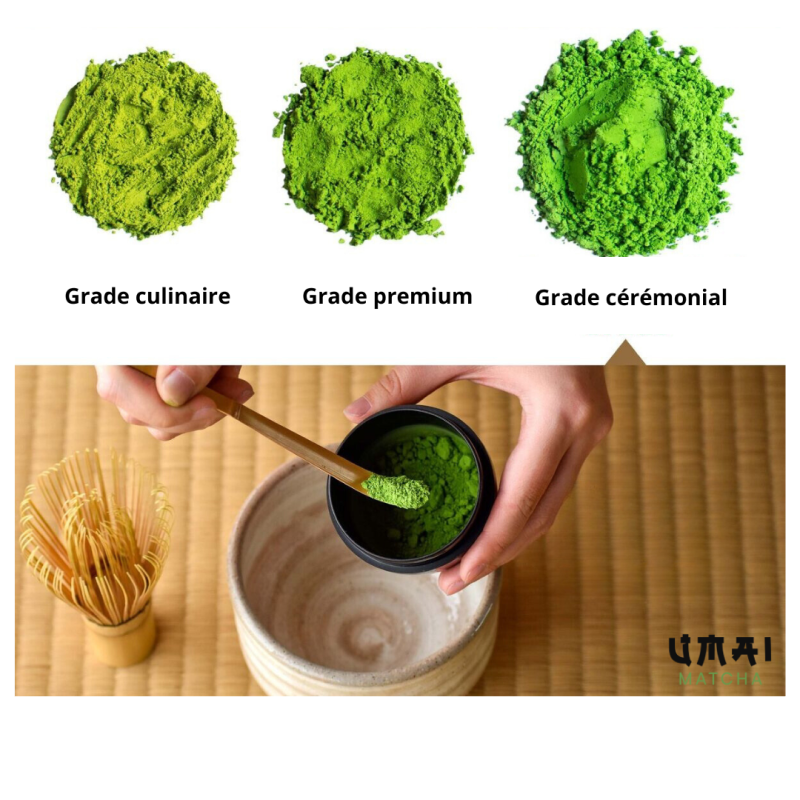 Différente qualité du matcha